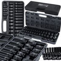 DUŻY ZESTAW NASADEK UDAROWYCH W WALIZCE HEXAGON 8-32MM 1/2" 35EL BLACK