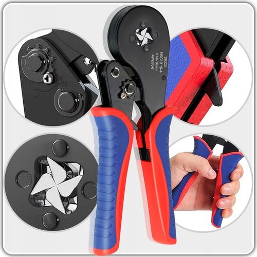 ZACISKARKA PRASKA TULEJEK KABLI CZWOROKĄTNA 0,08 - 16mm + 1200 TULEJKI na Arena.pl