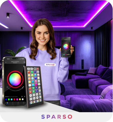 TAŚMA LED RGB 5M LEDY 230V 12V z PILOTEM Bardzo mocna ZESTAW + na Arena.pl