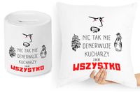 Dla Kucharza Zestaw Poduszka + Skarbonka Prezent Z Nadrukiem Ze Zdjęciem