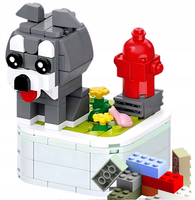 Zestaw klocków piesek szary