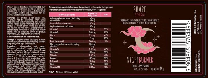 NightBurner - wsparcie w procesie odchudzania zdjęcie 6