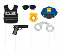 rekwizyty do zdjęć "policja" 6 elementów |  pf-zdpo6