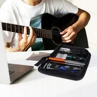 ZESTAW NARZĘDZI GITAROWYCH 25 ELEMENTÓW DO NAPRAWY GITAR I UKULELE