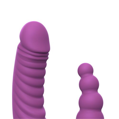 Teazers - Double Vibrator With Suction Cup And Remote - Purple na Arena.pl