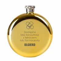 Personalizowana piersiówka okrągła 200ml GRAWER z dedykacją na PREZENT