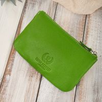 etui na klucze skórzane zielone pojemne ze skóry naturalnej