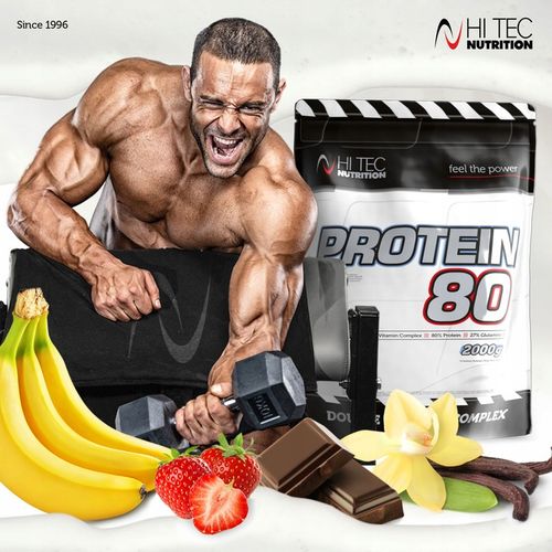 HI TEC Protein 80 2000 g BIAŁKO WHEY WPC + BCAA na Arena.pl
