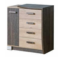 Nowoczesna Komoda Prawa 80 cm Dąb Canyon + Arusha ROMEK DL