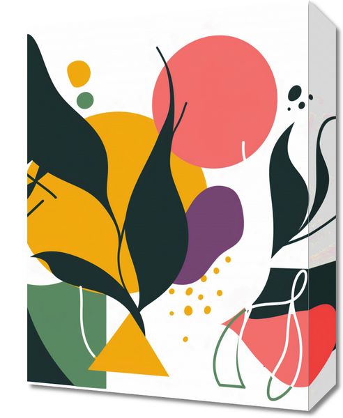 Obraz 30x40cm Kolorowa Abstrakcja Botaniczna zdjęcie 1