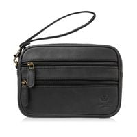 saszetka męska skórzana do ręki vintage czarna paolo peruzzi t-129-hbl