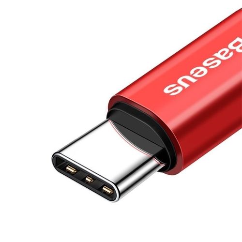 Kabel sprężynowy USB-C Baseus Spring 1m 2A (czerwony) na Arena.pl