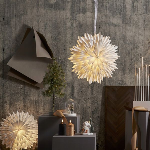 Gwiazda wisząca biała ICE 70 cm zdjęcie 3