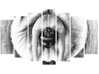 80CM 140CM OBRAZ 7 ELEM BALETNICA CZERNI BIELI ŚCIENNY