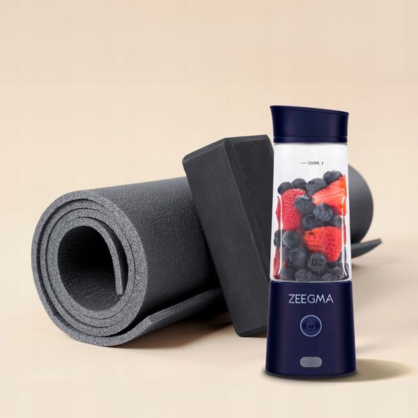 BLENDER BEZPRZEWODOWY KIELICHOWY 450ml 300W GRANATOWY zabierz ze sobą! zdjęcie 3