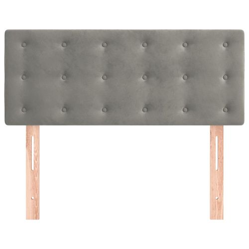 Zagłówek do łóżka, jasnoszary, 100x5x78/88 cm, aksamit na Arena.pl