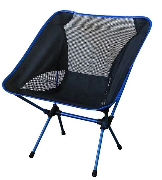 KRZESŁO TURYSTYCZNE SKŁADANE WĘDKARSKIE KEMPINGOWE NIEBIESKIE 2 SZTUKI zdjęcie 2