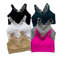 1x Stanik biustonosz sportowy z haftem koronka motylem wygodny L-XL KOLORY