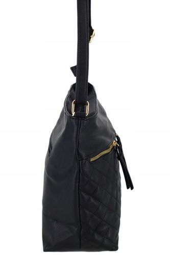 Torebka damska listonoszka klasyczna miękka z długim paskiem pikowana na Arena.pl