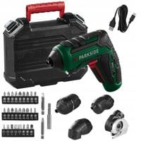 PARKSIDE Wkrętarka akumulatorowa + zestaw nasadek 4w1 i akcesoria PAS D7