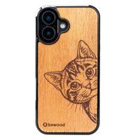 drewniane etui bewood do iphone 17 cat lover merbau