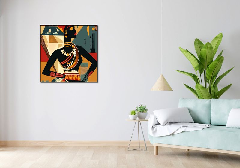 Plakat 80x80cm Afrykańska Mozaika zdjęcie 4