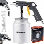 PISTOLET PNEUMATYCZNY PIASKARKA ZBIORNIK 1000ML 160L/MIN CZYSZCZENIE METALU
