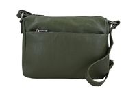 Listonoszka ze skóry naturalnej - Zielona