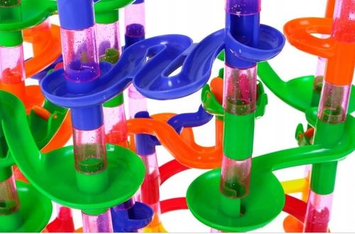 Bardzo Duży Tor Kulkowy dla kulek KULODROM 219 el Zjeżdżalnia Klocki na Arena.pl