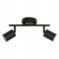 LAMPA SUFITOWA METALOWA REGULOWANE 2 PUNKTOWE CZARNE 28 X 10 X 16.5 CM