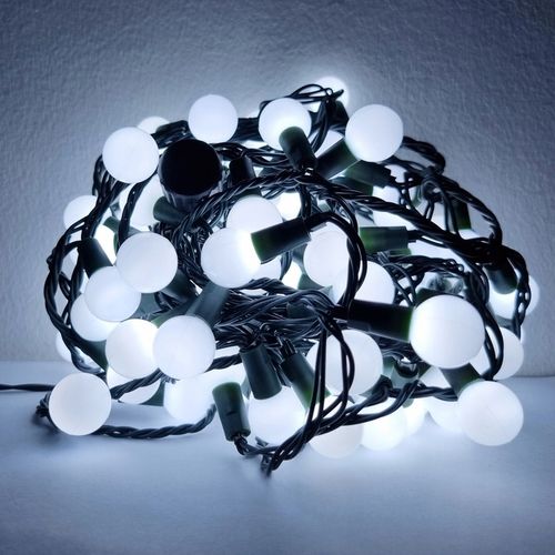 LAMPKI CHOINKOWE KULKI 100 LED ZIMNA BIEL 8 FUNKCJI IP44 NA CHOINKĘ CHOINKA na Arena.pl