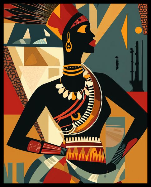 Plakat 40x50cm Afrykańska Mozaika zdjęcie 2