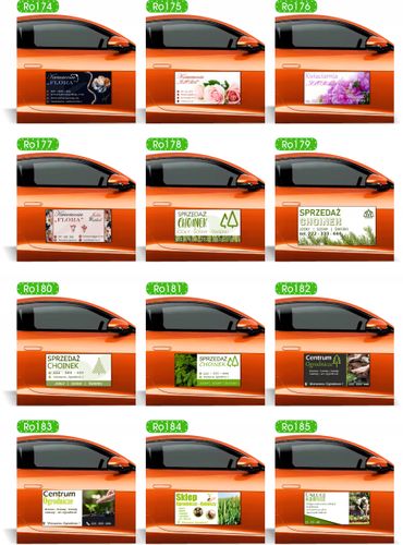 Magnes na samochód reklama magnetyczna 60x30 szpachlowanie natryskowe na Arena.pl