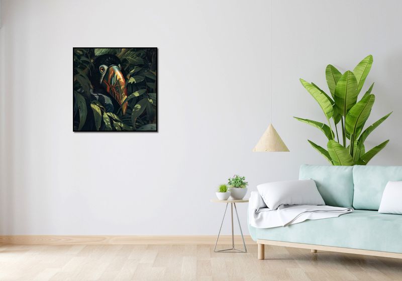 Plakat 70x70cm Skryty Tukan zdjęcie 4