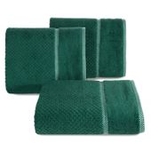 Ręcznik frotte z tłoczoną bordiurą CALE 70X140 ciemny zielony