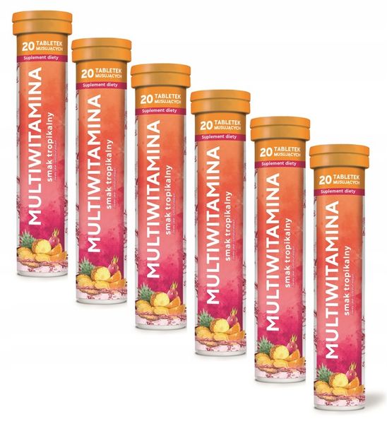 Multiwitamina Tabletki musujące 6 x 20 sztuk MBM zdjęcie 1