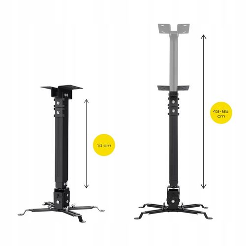 UCHWYT WIESZAK do projektora Sufitowy Ścienny CZARNY OVERMAX 2w1 na Arena.pl