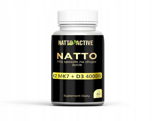 Natto Active Witamina D3 4000 Witamina K2 MK7 Nattokinaza – 60 kapsułek na Arena.pl