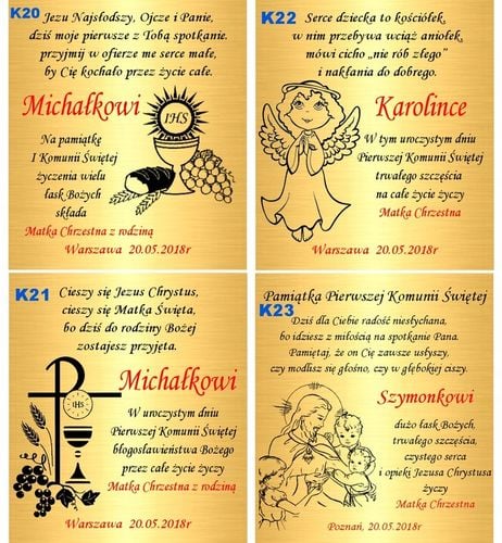 Złoty Łańcuszek 333 Krzyżyk Chrzest Komunia dla dziecka Grawer na Arena.pl