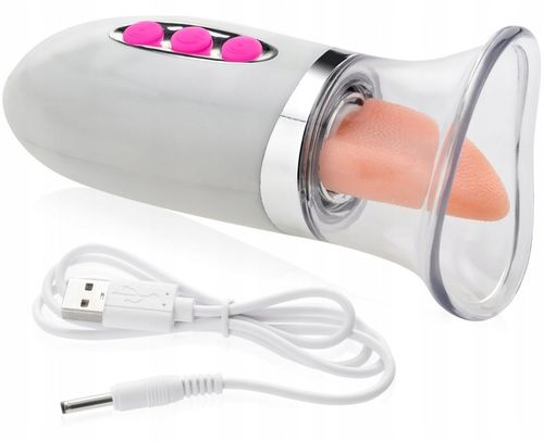 SSĄCY WIBRATOR + RUCHOMY JĘZYK - DO WAGINY ŁECHTACZKI I SUTKÓW na Arena.pl