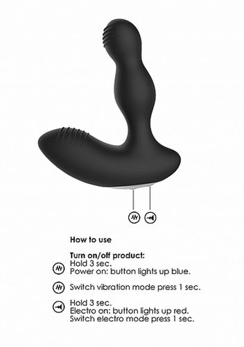 Remote Controlled E-Stim & Vibrating Prostate Massager - Black na Arena.pl