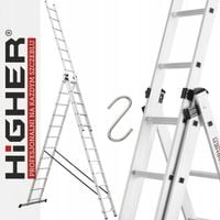 Drabina aluminiowa wielofunkcyjna 3x12 na schody HIGHER 150kg