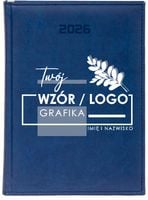 KALENDARZ A5 2026 DZIENNY książkowy firmowy z nadrukiem twoim logo tekstem
