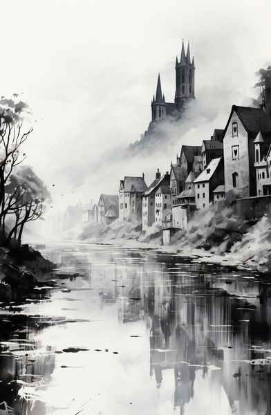 Plakat 53x81cm Mglisty Refleks zdjęcie 1