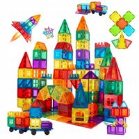 Klocki magnetyczne konstrukcyjne budowlane edukacyjne duży zamek 100 elemen