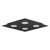 Lampa Sufitowa Plafon Kwadratowy 4 Reflektory GX53 40x40 cm Metal