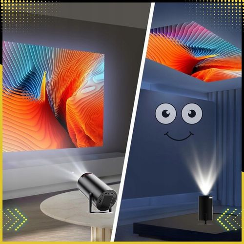 PROJEKTOR RZUTNIK MINI PRZENOŚNY ANDROID LED WIFI FULL HD SMART TV HY300 na Arena.pl