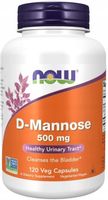 NOW FOODS D-MANNOSE 500 mg układ moczowy infekcje 120 kapsułek VEGE