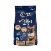 JOHN DOG WOŁOWINA Z KRYLEM MAŁE ŚREDNIE RASY 3KG