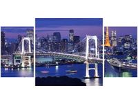 80X40CM ZATOKA TOKIJSKA TRÓJ OBRAZ